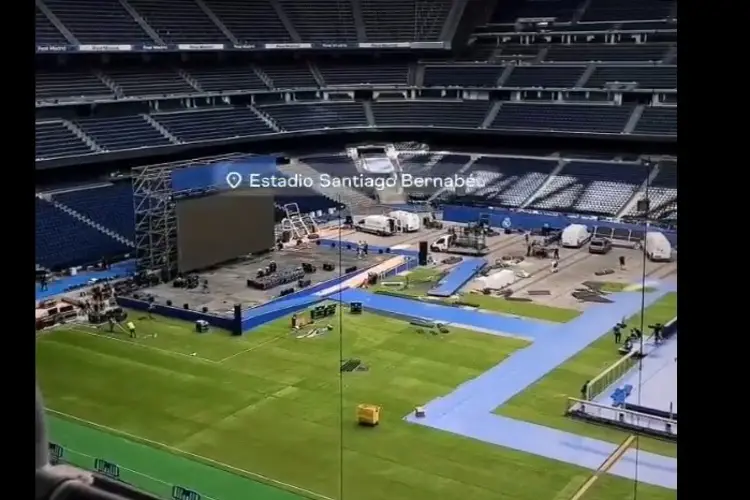 ¡Sin precedentes! Montaje histórico para la presentación de Mbappé en el Madrid (VIDEO)