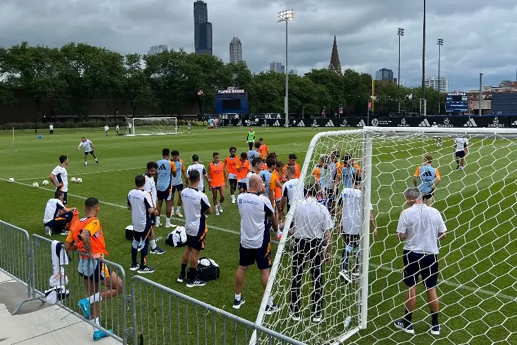 Sin Mbappé, Real Madrid entrena en Chicago