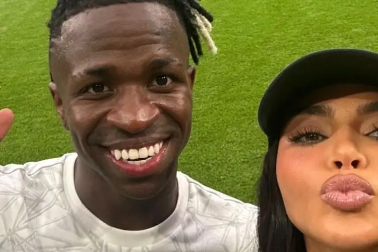 Kim Kardashian, invitada de lujo de Vinicius en juego del Real Madrid