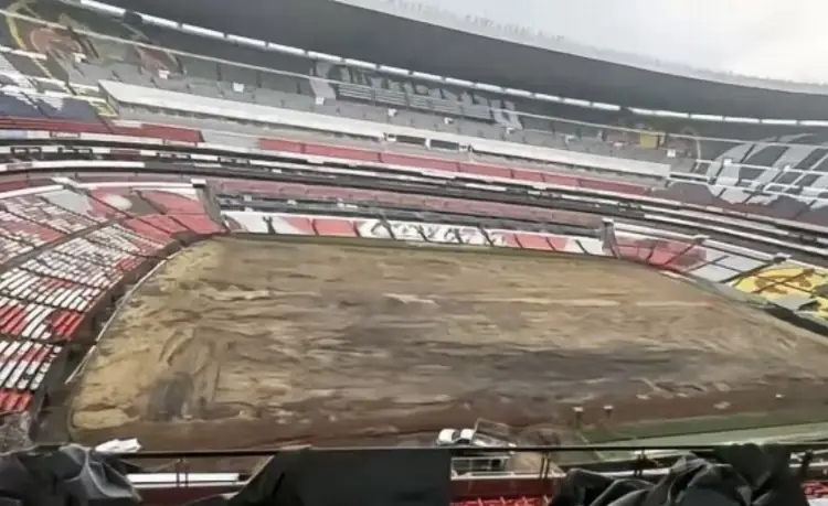 Así se ve el Estadio Azteca durante su remodelación para el Mundial (FOTOS)