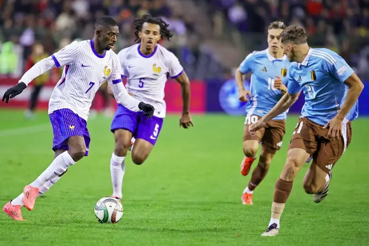 Con un futbolista menos, Francia le pega a Bélgica en la Nations League 