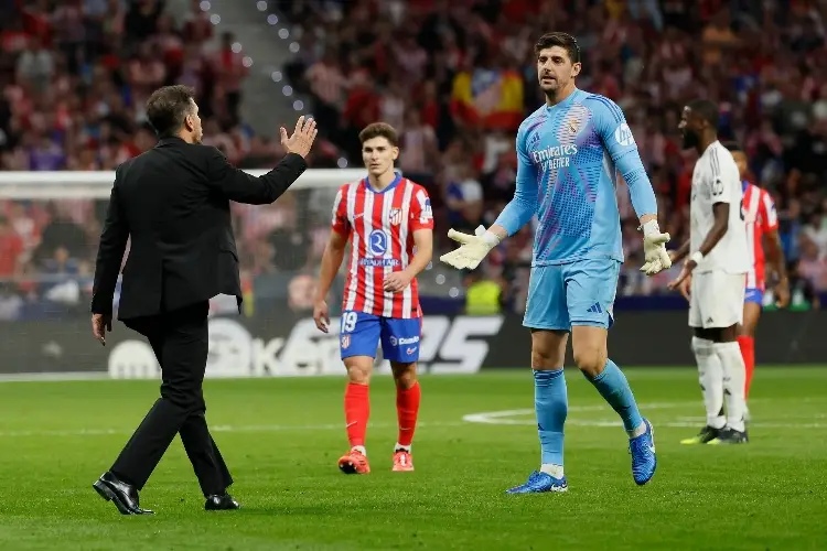 Diego Simeone llena de elogios a Courtois, pese a polémicas