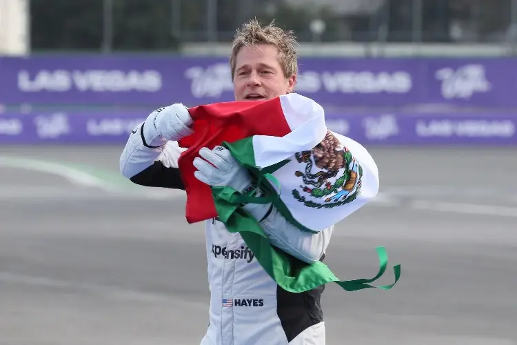 Brad Pitt aparece en el Gran Premio de México ¿Qué hacía? (VIDEO)