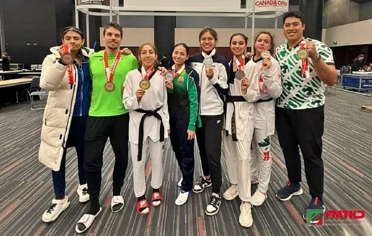 México consigue diez medallas en Abierto de Taekwondo 