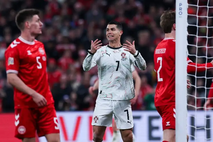 Cristiano y Portugal tropiezan frente a Dinamarca en la Nations League