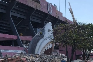 Ponen una cabeza de Tiburón en el acuario de Veracruz ¿Y la otra que estaba en el Pirata?