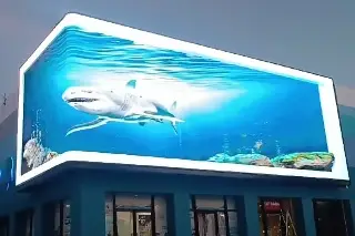 Imagen Ponen a prueba pantalla 3D con un Tiburón en Veracruz (VIDEO)