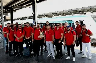 Imagen ¡Insólito! El Águila de Veracruz viaja EN TREN para su siguiente juego en la LMB