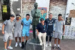 Imagen ¡AQUÍ HAY RETA! Mazatlán y Once Caldas juegan cascarita en La Huaca (VIDEO)