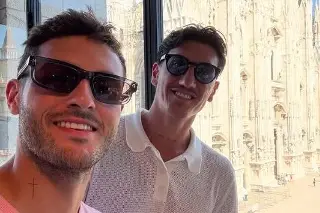 Imagen Ex Tiburón Gabriel Peñalba presume encuentro con Santi Giménez en Milán