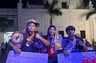 Imagen Jóvenes boxeadores 'León' Barrientos y 'Gallo Negro' buscan apoyo para competir en Tulum