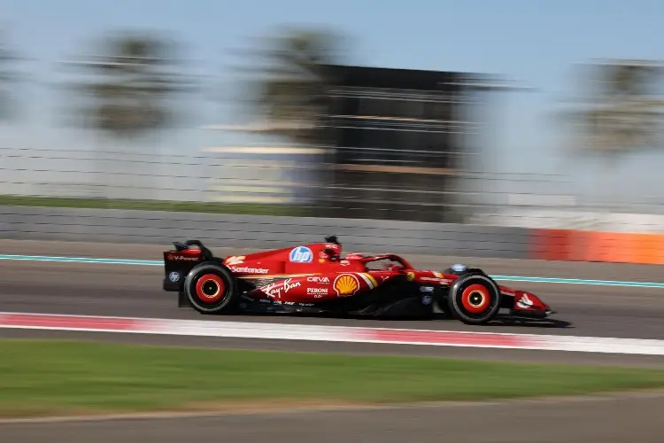 Leclerc manda en en test de postemporada de Abu Dabi