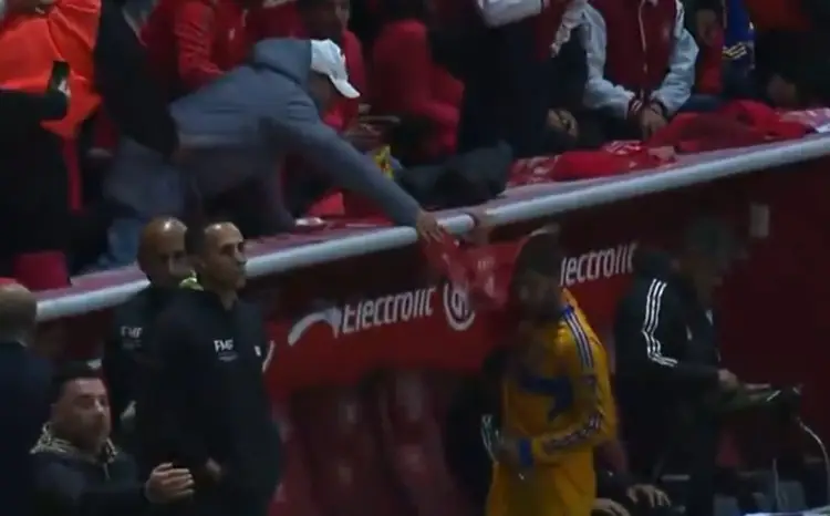 ¡Lamentable! Aficionado del Toluca golpea a André-Pierre Gignac (VIDEO)