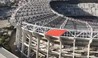 ¿Con lonas? Polémica en la remodelación del Estadio Azteca (VIDEO)
