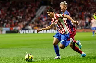 Obed Vargas celebra el buen ambiente que ha encontrado en el Atlético