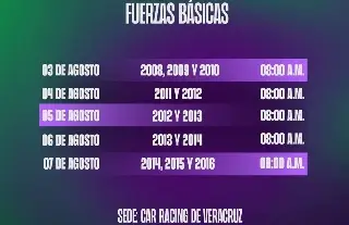 Racing de Veracruz anuncia visorías para sus fuerzas básicas