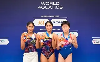 Las gemelas Mía y Lía Cueva ganan medallas para México en el Mundial Juvenil de Clavados 