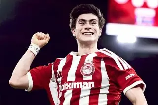'Hormiga' González anota su primer doblete en Europa y el Olympiacos gana
