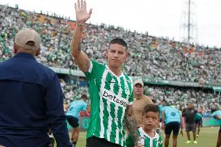 Atlético Nacional gana y James Rodríguez es presentado ante su afición